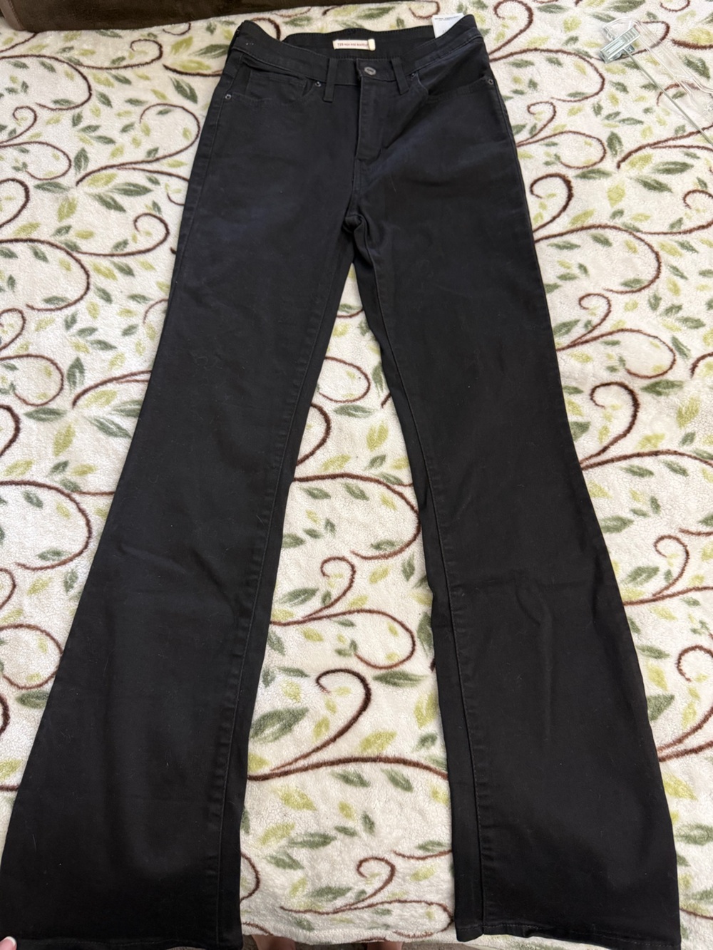 Levi's 725 High Rise Bootcut Black Bootcut Jeans Waist 27